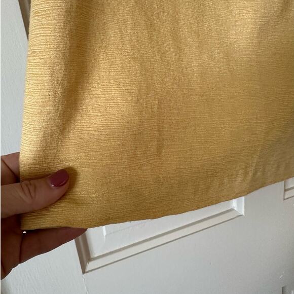 Vintage Albert Nipon Pencil Skirt 26" Waist Yellow Gold Textured Career Work - Picture 3 of 9